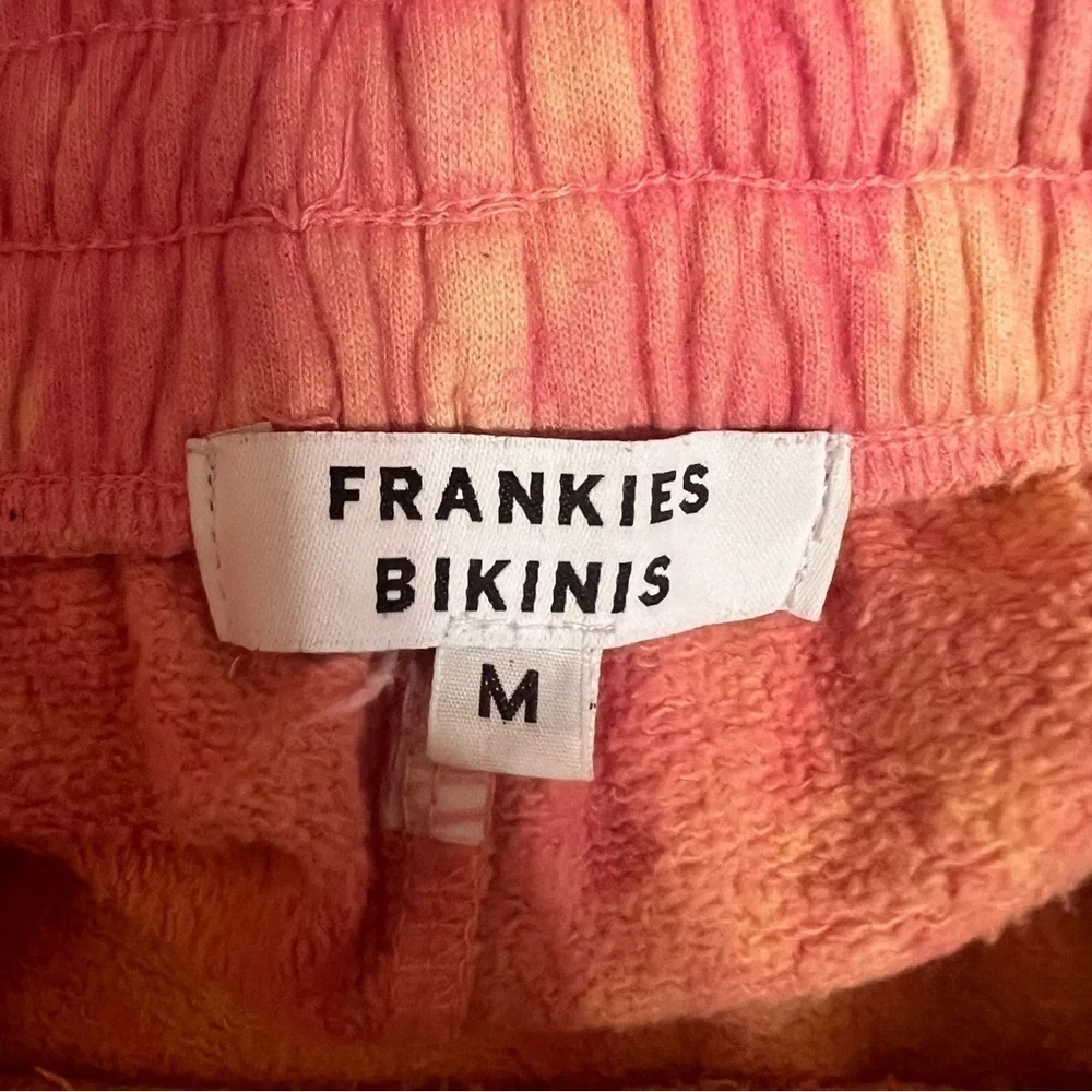Frankies Bikinis Burl Sweatshort Sherbet Tie Dye High Rise Pull-On Shorts Size M